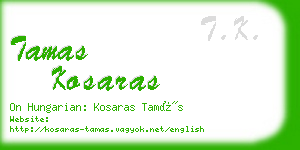 tamas kosaras business card